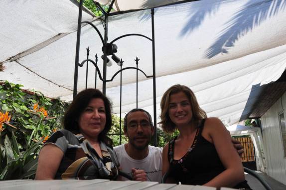 Com a Maria Ester em sua casa em Santiago, no Chile